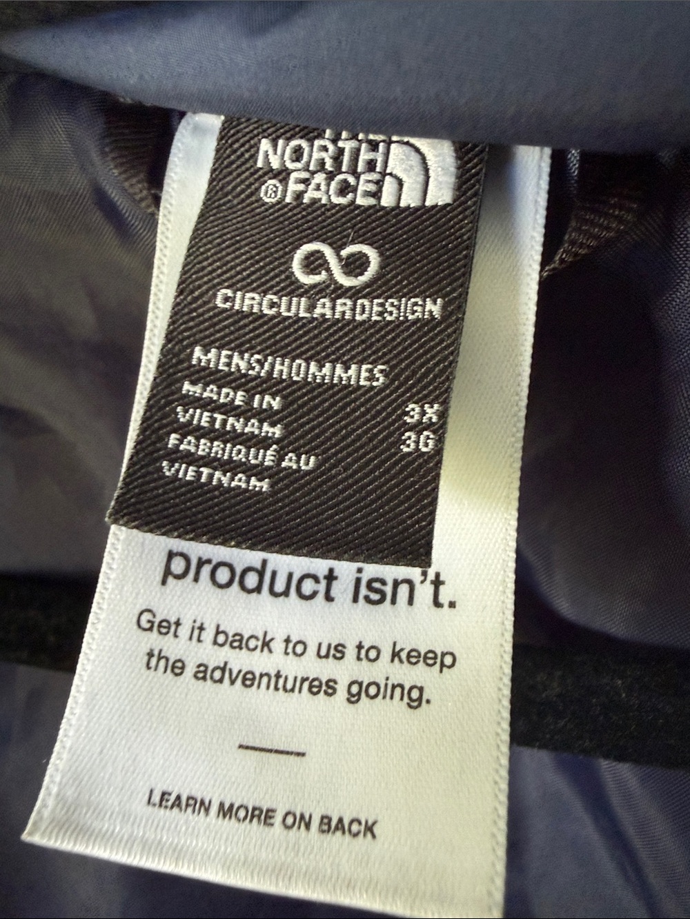The North Face Men’s Navy Hooded Raincoat - Picture 2 of 3